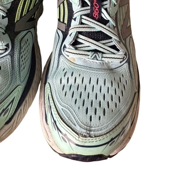 New Balance 860 v7 blue lime running sneakers - Picture 3 of 8